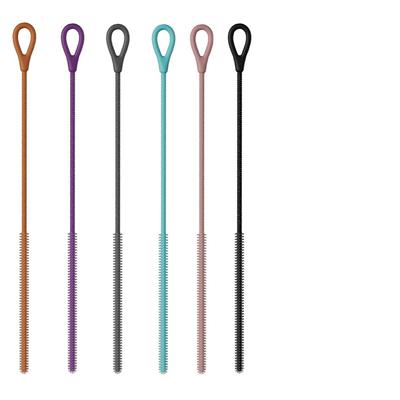 6mm+9mm Combination Package Silicone Straw Brush Bottle Brush With Extended Non-slip Handle Fine Brush Straw Test Tube Brush