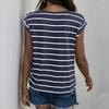 Summer Women T-shirt Fashion Comfortable Casual Striped Sleeveless T-shirt