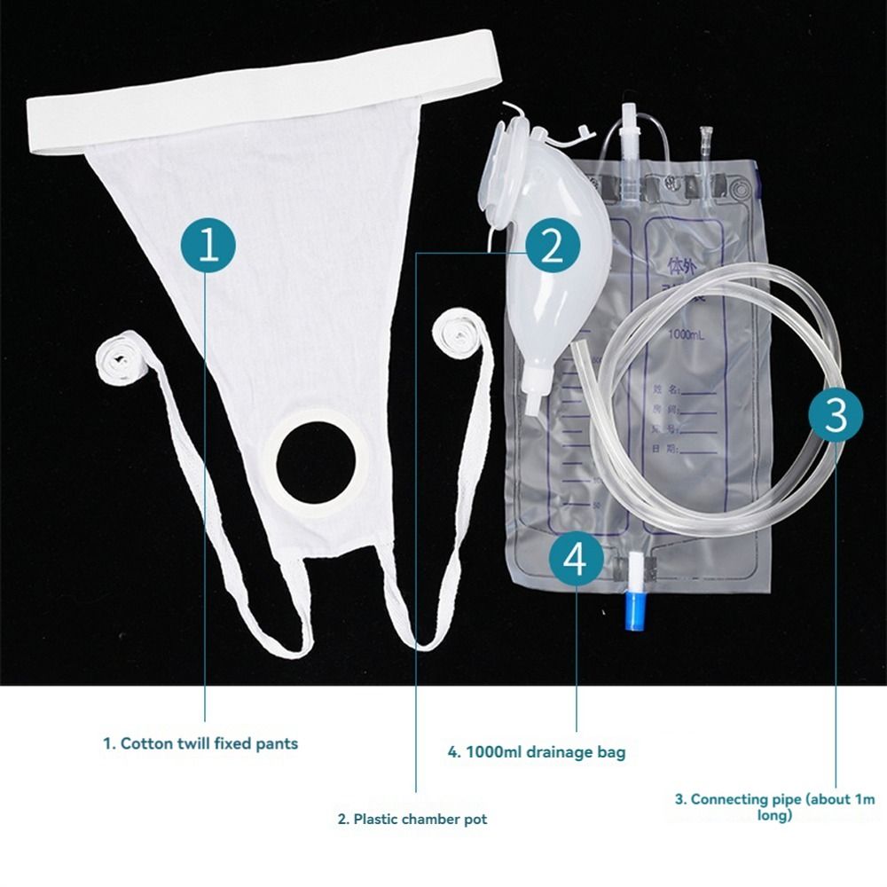Leak-proof Urine Catheter Bags 1000ml Urine Collector Wearable Urinal  Paralysis Bed Care