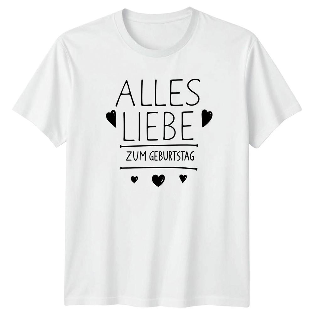 Alles Liebe Zum Geburtstag TShirt GerUnisex Hearts Birthday Gift For Him And Her S