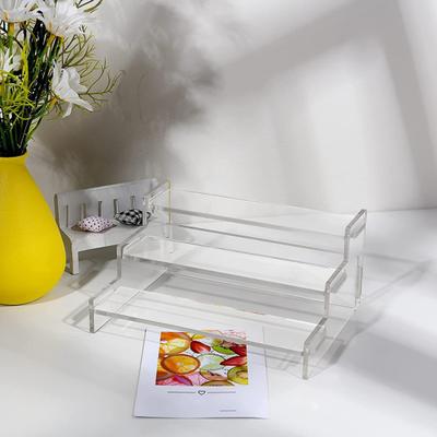 Acryl-Riser-Präsentationsständer, 3-lagiger, abnehmbarer, platzsparender Parfüm-Make-up-Organizer für Arbeitsplatte oder Schreibtisch