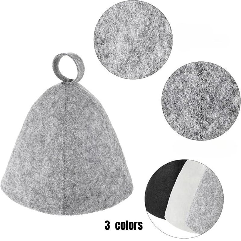 Anti Heat Sauna Hat Felt Sauna Hat Protecting Hair Shower Cap Hair Turban Quickly Drying Bathroom Parts