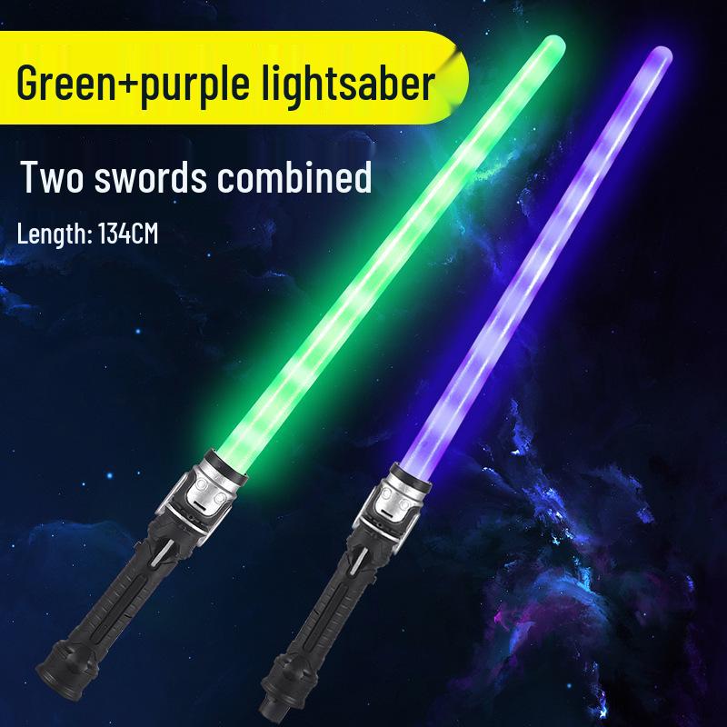 Men's & Children's Telescopic Seven-Color Laser Sword - Flashing Light for Street Vending & Night Markets
