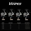 Vanpes Series Rust Free and Smooth Bearing 5.0:1 Fishing Reel Drag System 8Kg Max Power Spinning Wheel Fishing Coil