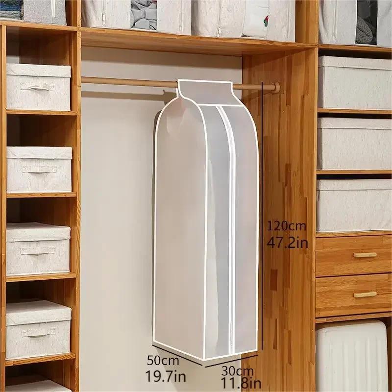 1 Piece Clothes Dust Cover Wardrobe Hanging Window Dustcover Clothing Covers Cloth Household Clothing Cover Hanging Clothes Bag