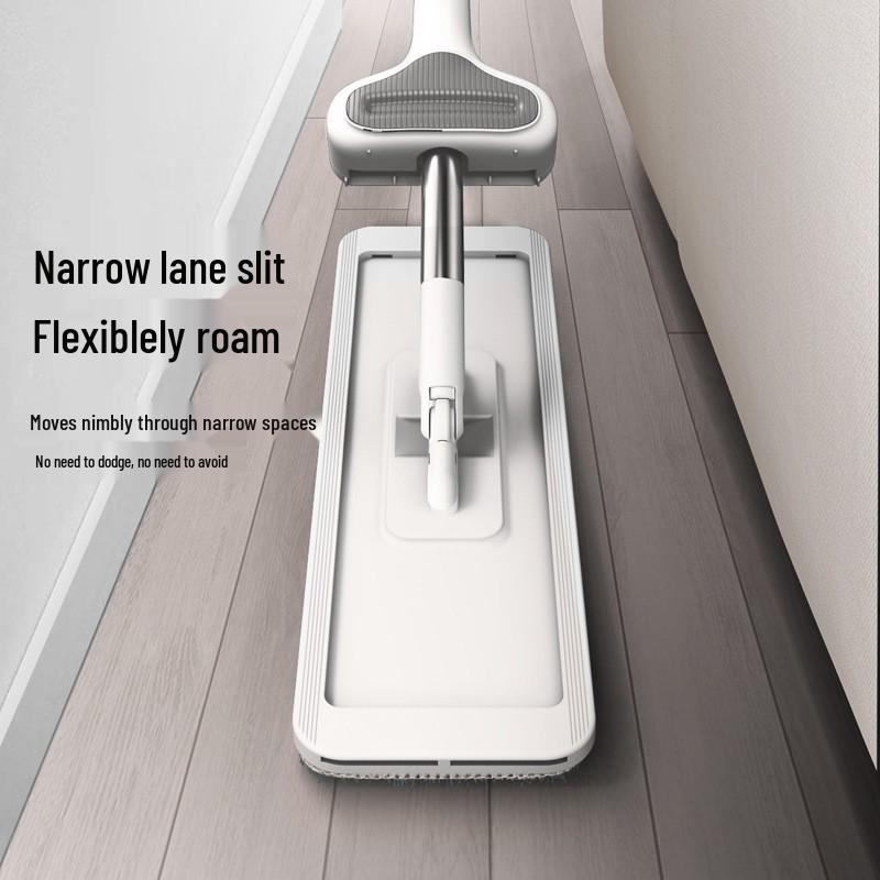 Plochý mop s volnýma rukama na dřevěné a dlážděné podlahy