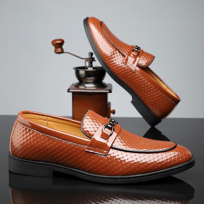 Trendy Large Size 48 Slip-On British Leather Loafers