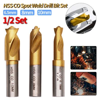 6.5/8/10mm HSS CO Spot Weld Cutter Drill Bit Titanium Plating Sawtooth Point Countersink Bit Remove Sheet Metal Solder Joint