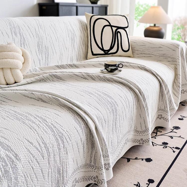 Sofa Cover - Ice Silk Fiber Fabric Cooling Sofa Protector with Floral Pattern, Breathable & Machine Washable, Fit for 1-4 Seater & Sectional Sofas