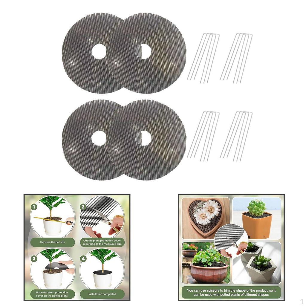 4 Pack of Plant Pot Covers for Soil Protection And Cat