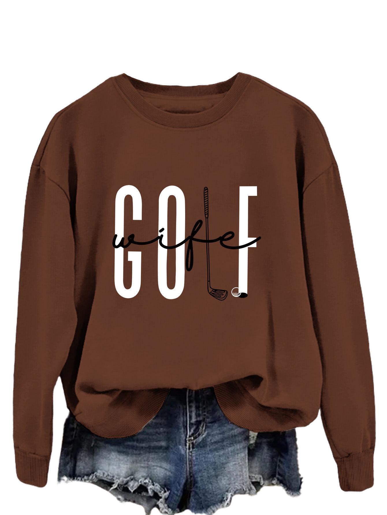 

Новая женская футболка с круглым вырезом для гольфа для жены, с длинным рукавом L