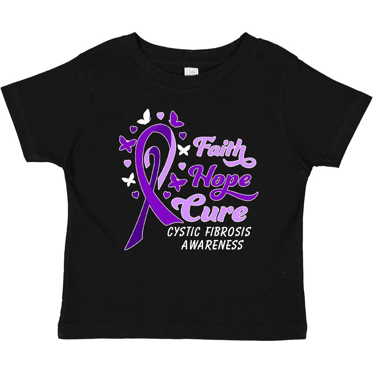Inktastic Faith, Hope, Cure-Cystic Fibrosis Awareness- Butterflies Baby T-Shirt 160
