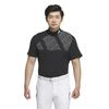 Adidas Golf Black Mock Neck Short Sleeve Golf Polo Shirt with BOS Motif Men's