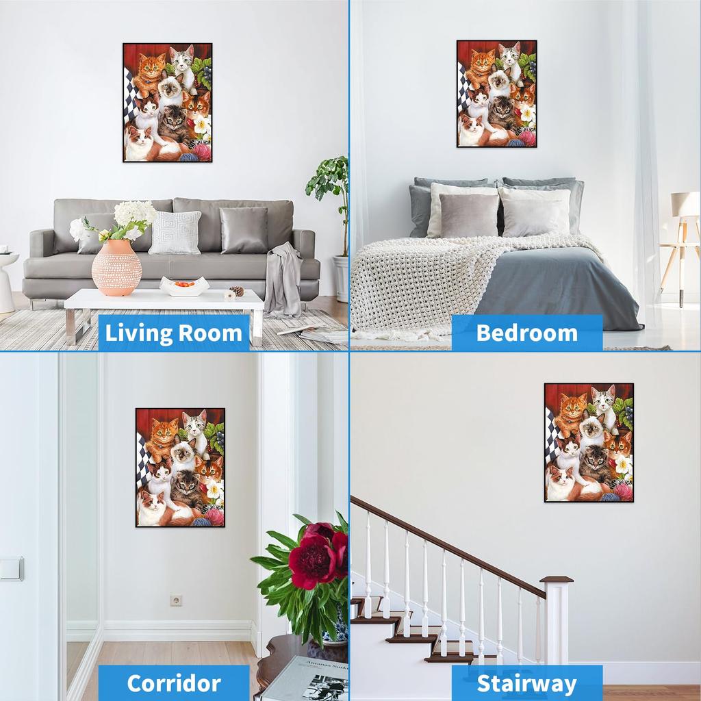 CHengQiSM Jigsaw Cat 500 Gift 500-Piece Puzzle, Photo, Pieces, Animal, Cat, Stylish, Interior, (38x52cm)