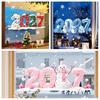Reusable Christmas Shop Window Clings 2027 Static Clings, Snowman Snowflake Holly Glass Stickers, Digital Theme Decor Xmas Decals for Store