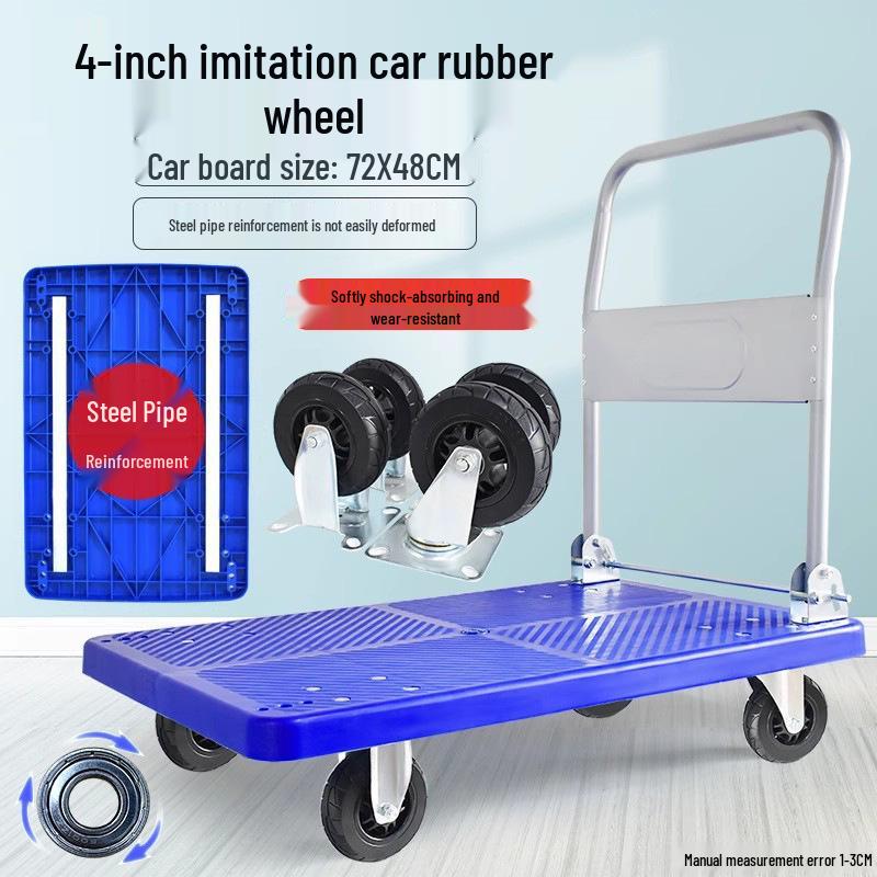 Portable Folding Flatbed Hand Cart for Shopping and Transport