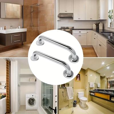 Edelstahl Badezimmer Haltegriff, Rutschfester Sicherheitsgriff für Dusche, Wandhalterung, Edelstahl
