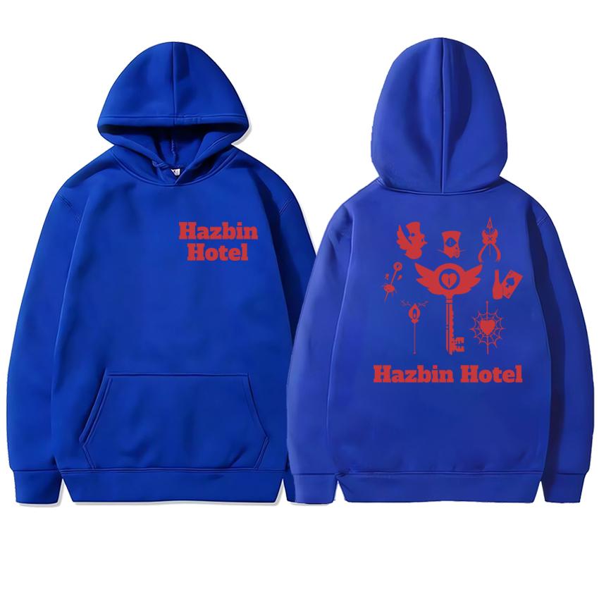 Hot Sale Hazbin Hotel Double Sided printed Hoodies  New Unisex harajuku Cartoon pullover Men women Fleece Casual Sweatshirt