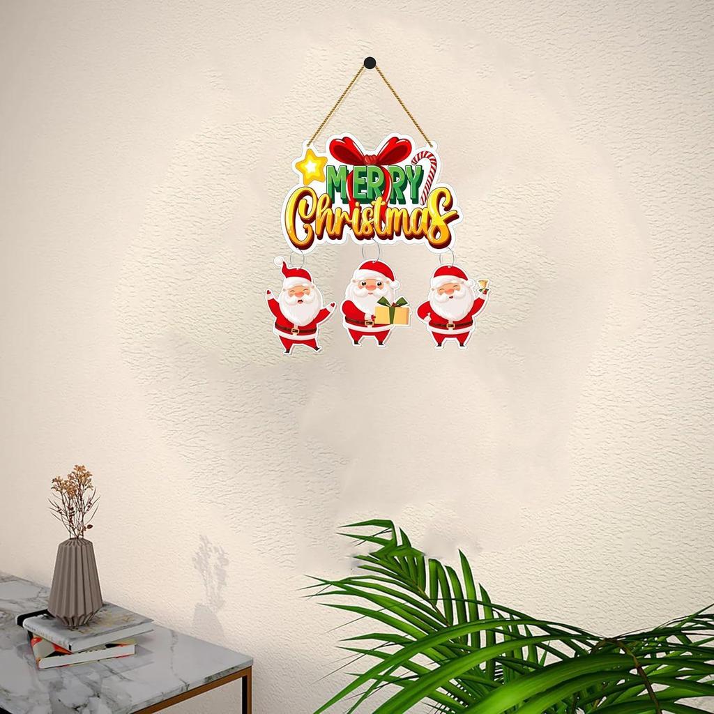 Decorative Christmas Wall Hanging Wooden Art Decoration Item for Home | Office | Living Room | Bedroom
