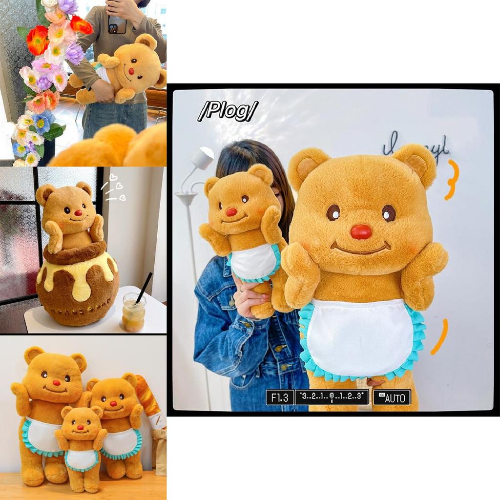 Adorable Honey Bear Plush Toy Soft Cute Cartoon Couple Gift For Kids And Girlfriend