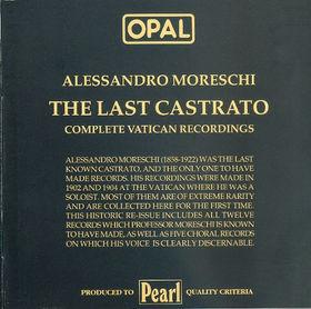 

LP Record ALESSANDRO MORESCHI The Last Castrato Complete Vatican OPAL823 Opal 1984 UK Classical Used