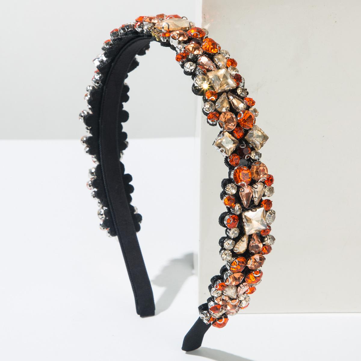

2026 Headband European and American Retro Court Style Headband Korean Face Wash Hair Accessories помаранчевий