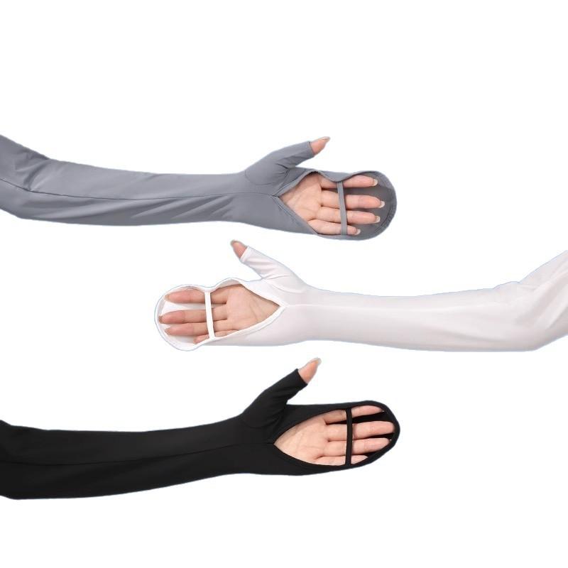 Summer Cycling Ice Silk Arm Sleeves 1PCS UV Protection Ice Silk Arm Sleeves Breathable UPF50+ Summer Sunscreen Gloves Sun