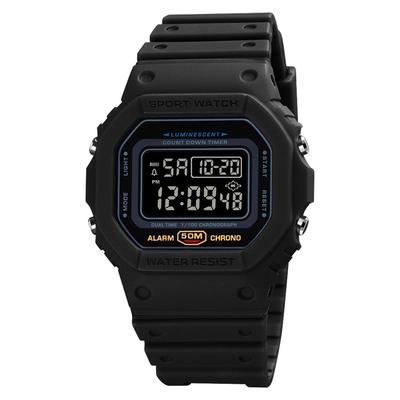 LOUJIN Men's Digital Sports Watch, Classic Waterproof, with Alarm, Stopwatch, Countdown, LED Backlight, Electronic Wristwatch