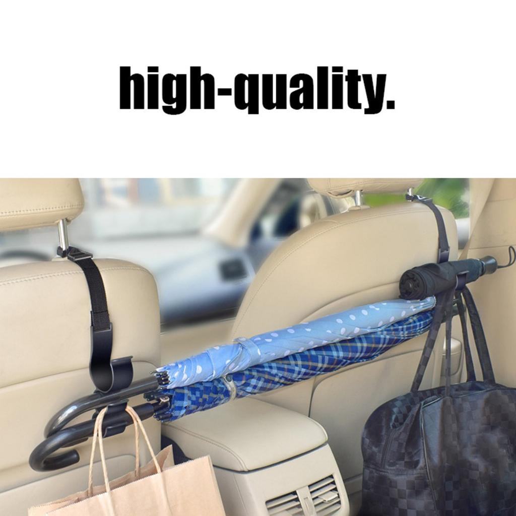 Hook For Headrests For Car, Hook For Headrest Holder Three Multifunction Car Storage Headrest Hanger Purse Hanger Coat Purse ,Adjustable Length 2pc