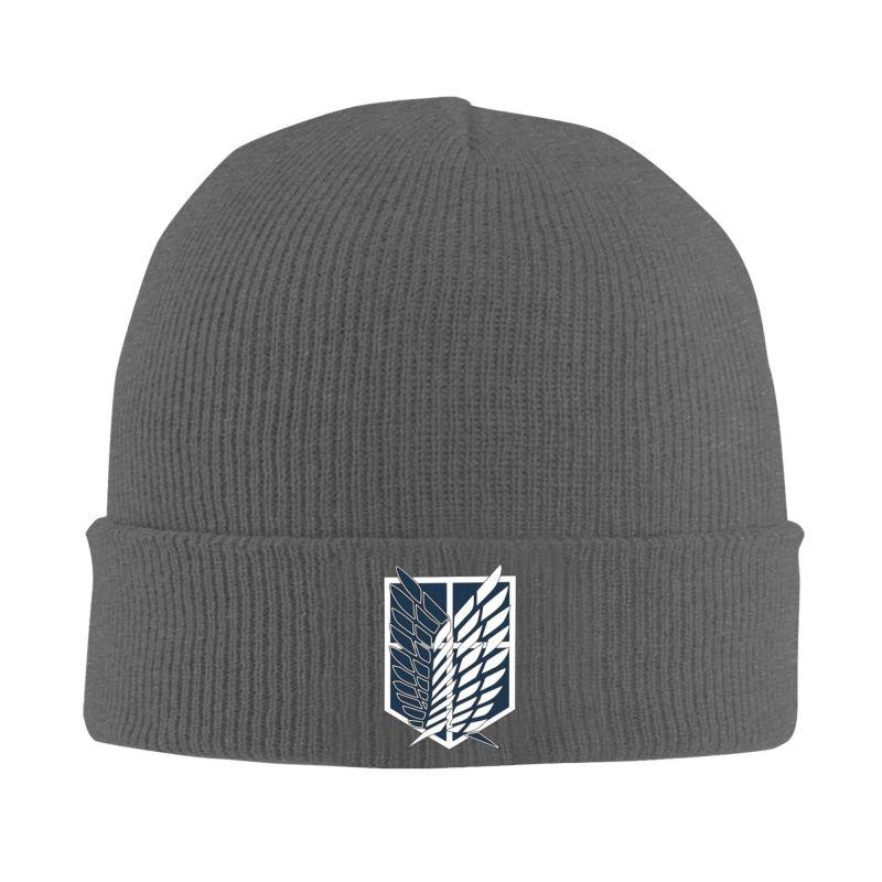 Attack on Titan Logo Print Beanie Hats Unisex Bonnet Hats Outdoor Knit Hat Autumn Winter Warm Head Wrap Caps Skullies Beanies