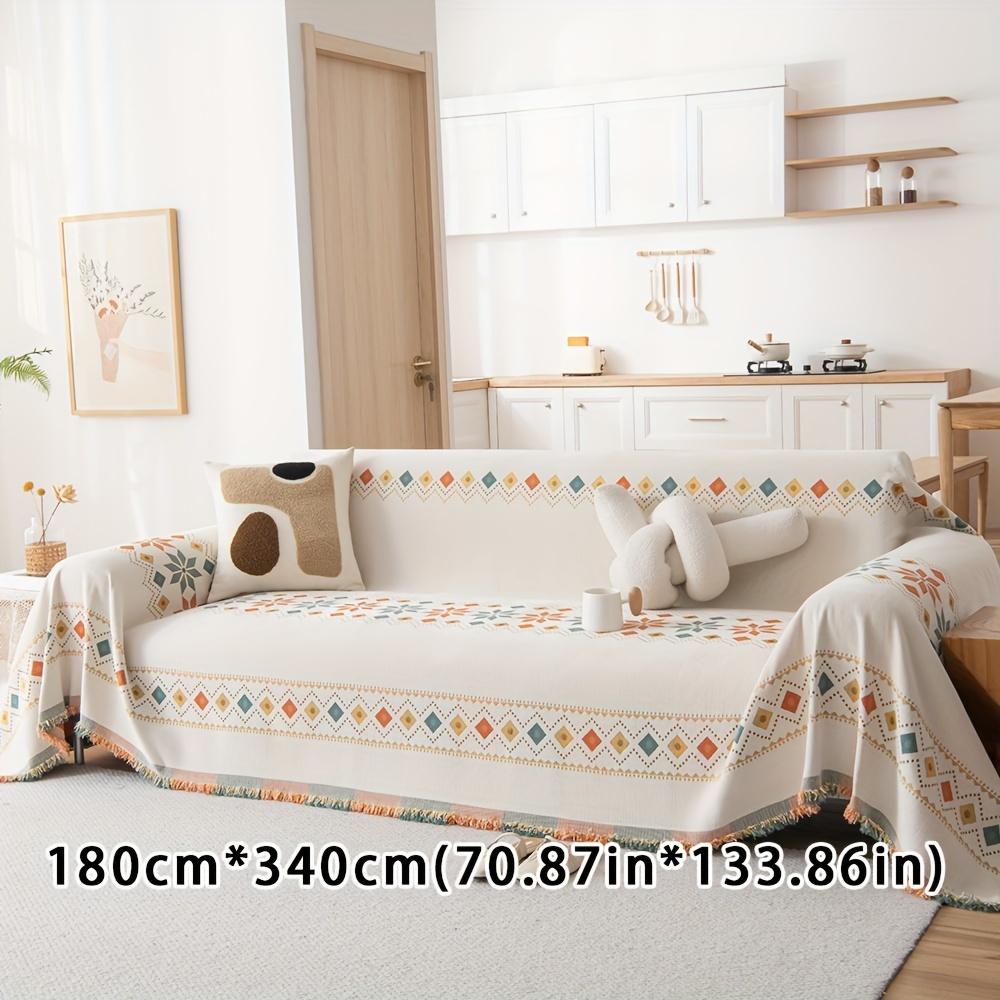 1 buc Pătură de canapea universală groasă din șenilă pentru toate cele patru anotimpuri, Pătură antiderapantă rezistentă la praf pentru acoperirea canapelei, Pătură pentru acoperirea canapelei pentru decorarea casei în camera de zi
