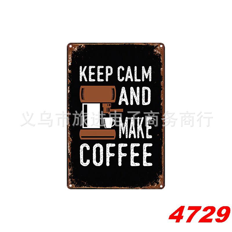 Vintage Coffee Tin Sign for Restaurant or Home Decor