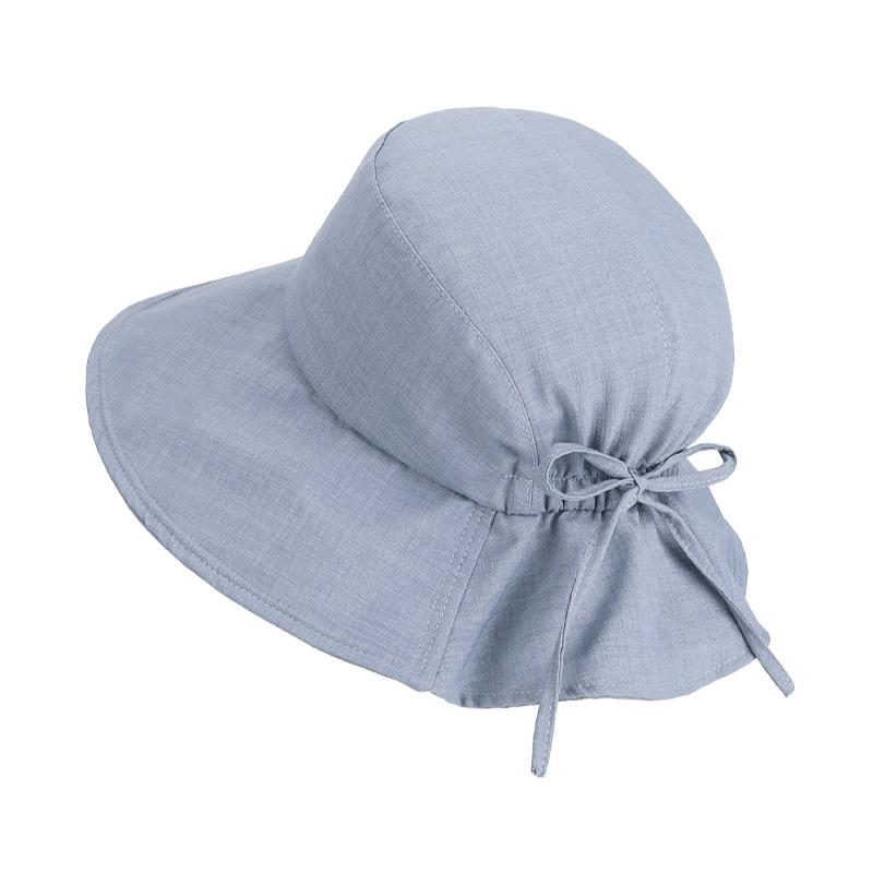 UV Blocking Wide-brimmed Sun Hat for Women Lightweight Foldable with Bow for Boating Adventures