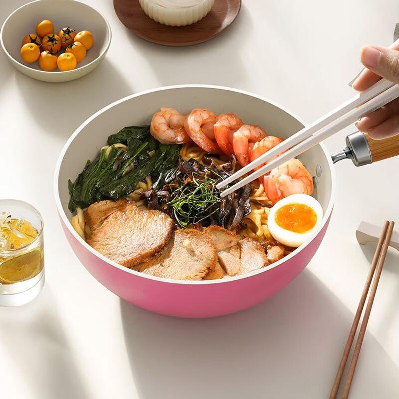 Wutuo Mini Flat-Bottom Iron Stir-Fry Pan with Lid, 24cm