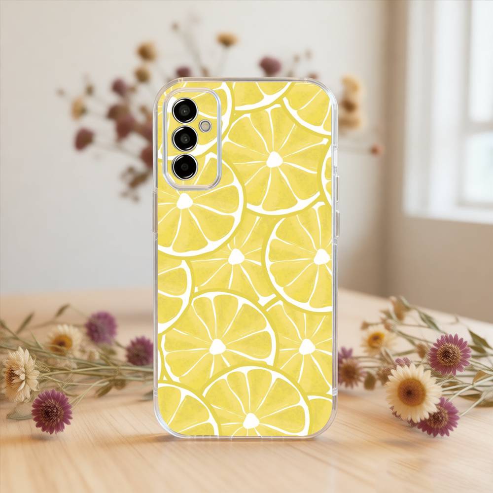 Lemon Phone Case For SamsungA10,12,20,21S,30,31,40,50,51,52,70,71 Transparent Cover