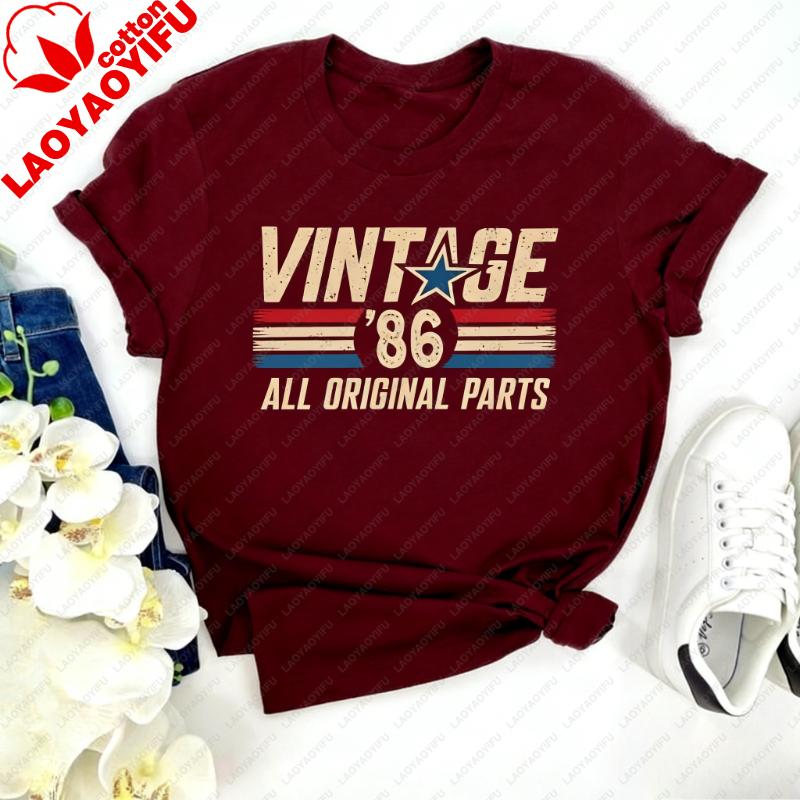 40th Birthday Gift for Unisex Vintage 1986 TShirt 40 Years Old Gift Classic Eighties Tee Birthday Present for Him Dad Husband