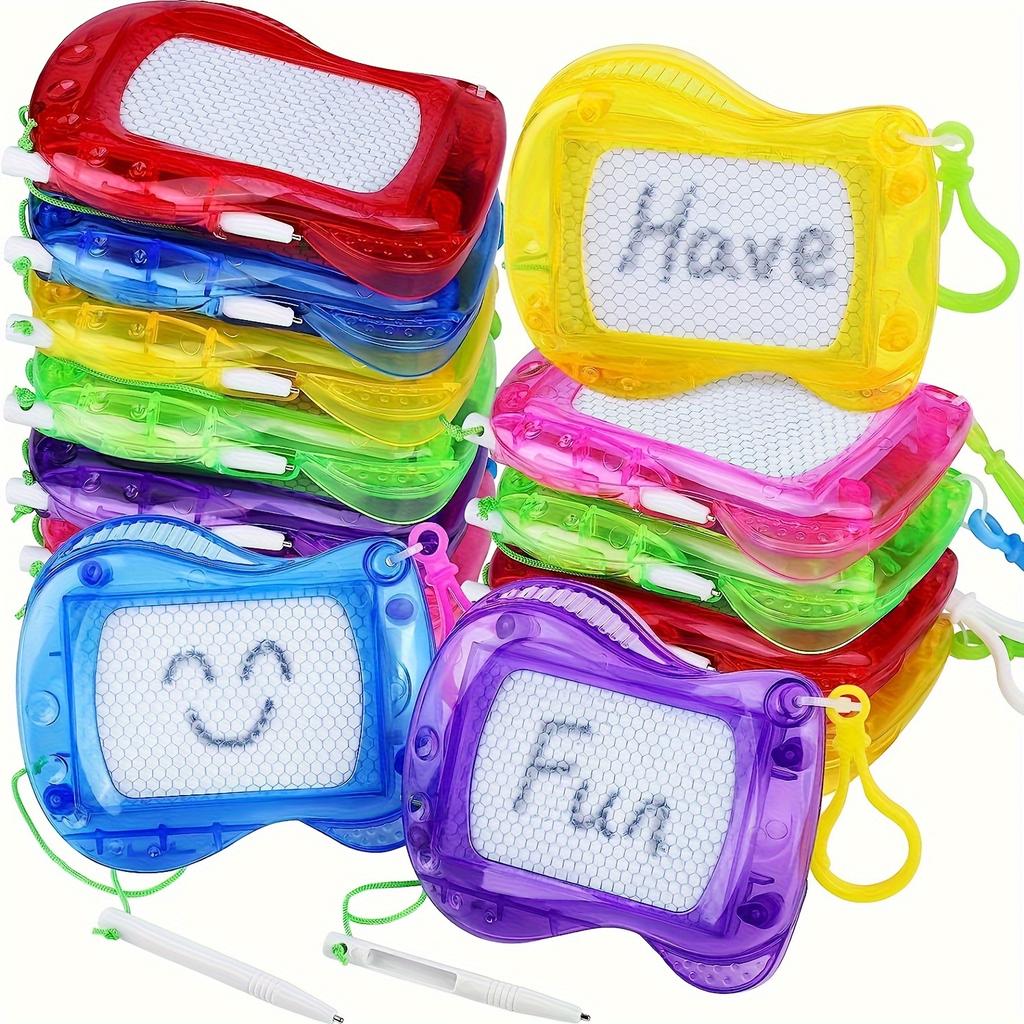 Mini Magnetic Drawing Boards With Keychain Erasable Doodle & Sketch Pads For Kids Ages 3-6, Birthday Gifts