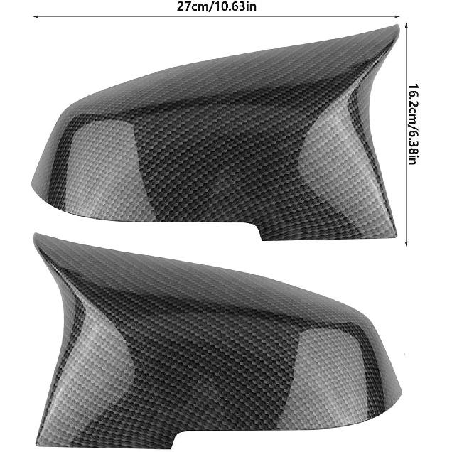 Sportuli Carbon Fiber Rearview Mirror Cover Cap Compatible With BMW 228I 435I 116I 118I 120I 125I 130I 218I 220I 320I 328I 330I 335I 420I 428I 435I