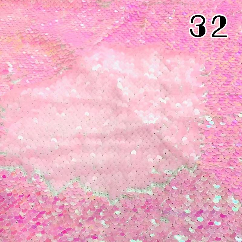 100x130cm Oboustranná 5mm Látka s rybími šupinkami Reverzibilní látka s flitry DIY Řemesla Šití Oděv Boty Pozadí Dekor