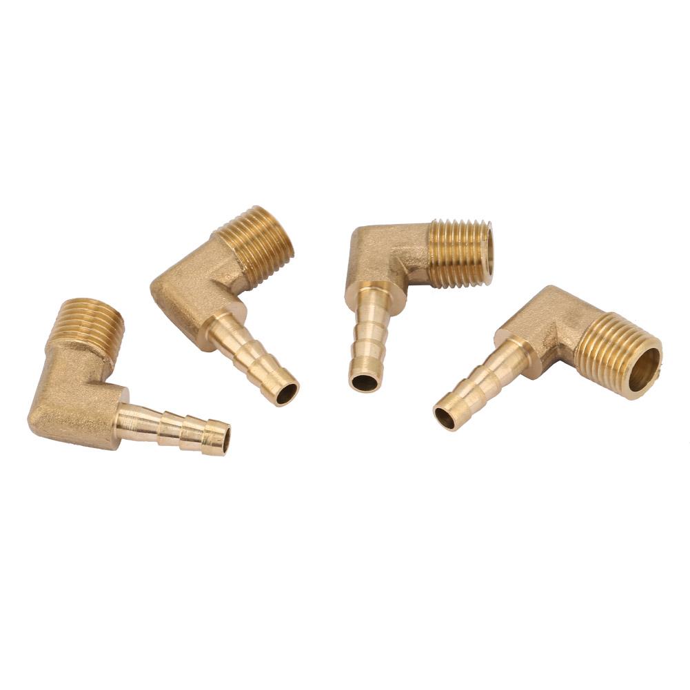 

4 шт. Латунный штуцер-угольник с наружной резьбой для шланга, штуцер-елочка G14 6 мм