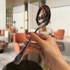 Stainless Steel Round Spoon Net Red Golden Dinner Long Handle Stirring Dessert Spoons For Kitchen Accessories Gadgets