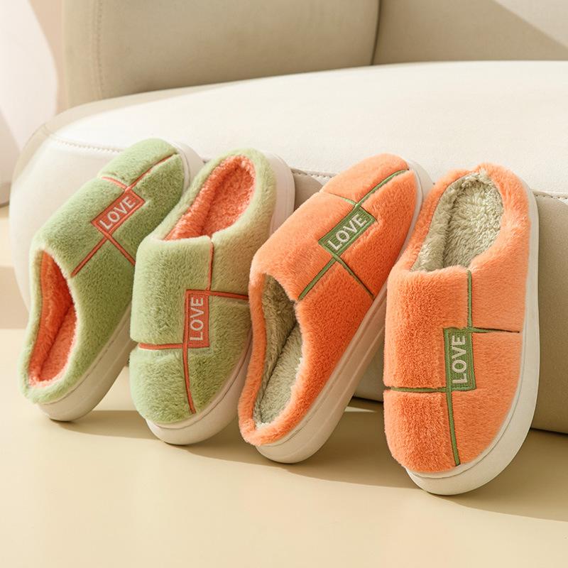 Fashion Cotton slippers for home autumn and winter cotton shoes for home warmth home plush slippers  women shoes  shoes for women