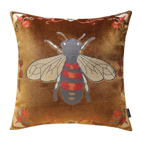 European Cushion Cover Animal Bee Embroidery Pillowcases Exquisite Cojines Decorativos Para Sofa Decorative Pillows Cushions