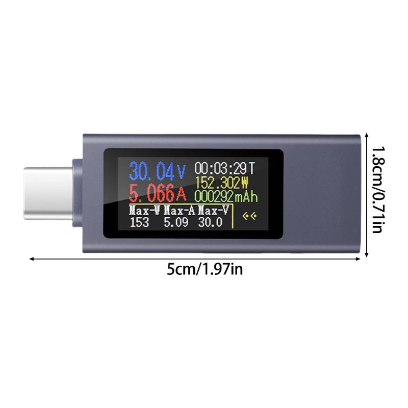 Real Time Charging Current Voltages Monitor Accuracy 0.001A Voltages Tester Aluminum Construction For Mobile Devices