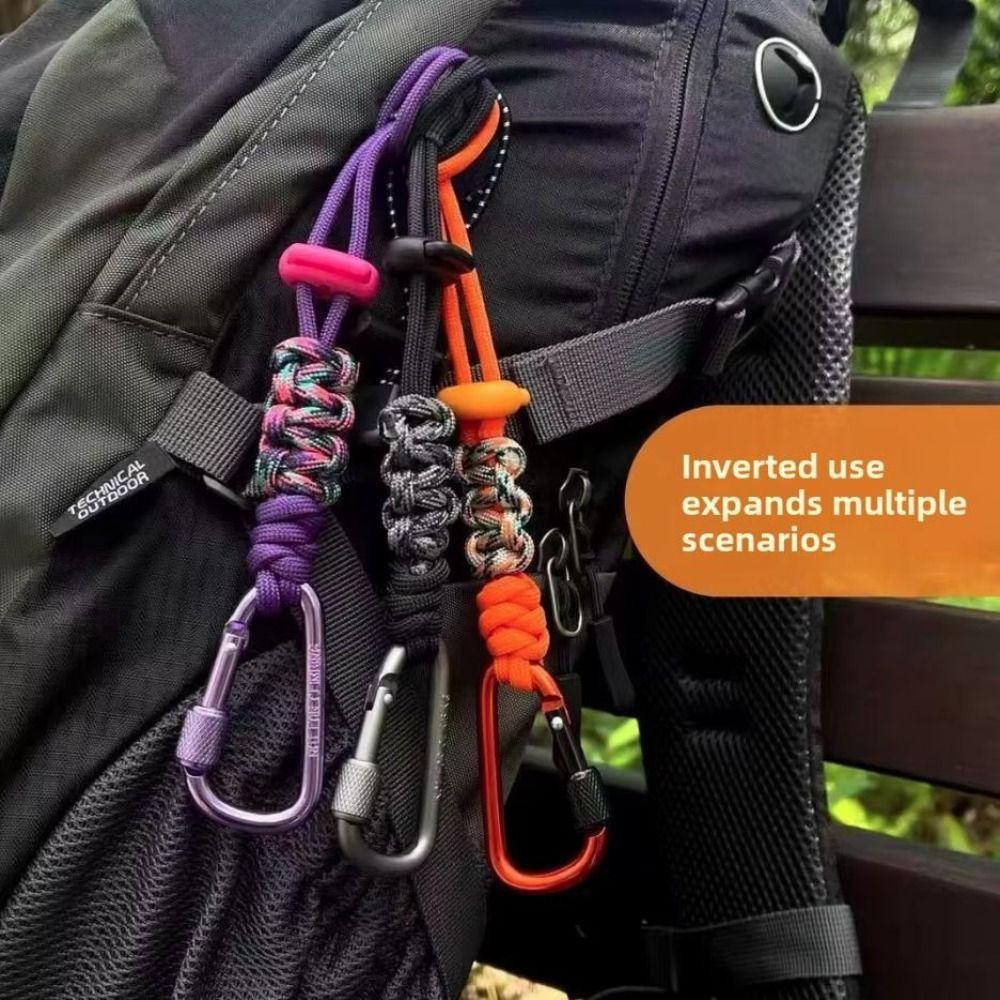 Locking Carabiner Clip Water Bottle Lanyard Zinc Zinc Alloy Carabiner Hook Beverage Bottle Lanyard Daily Use
