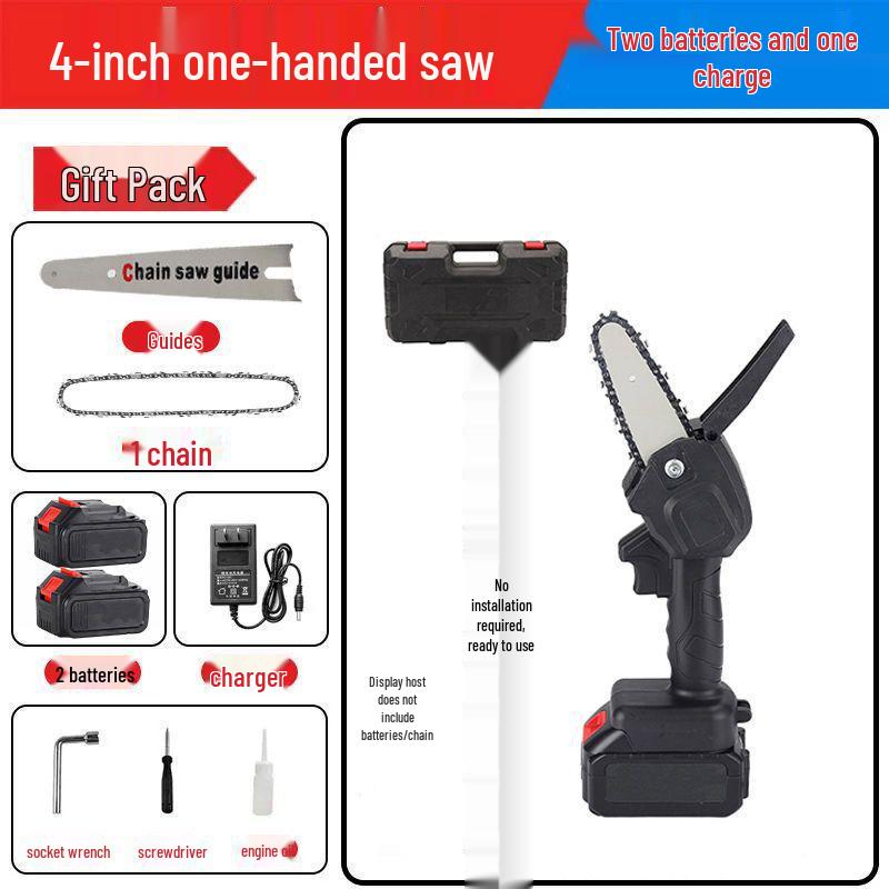 German Cordless Handheld Lithium Chainsaw: Compact, One-Handed Pruning and Felling Saw for Outdoor Use