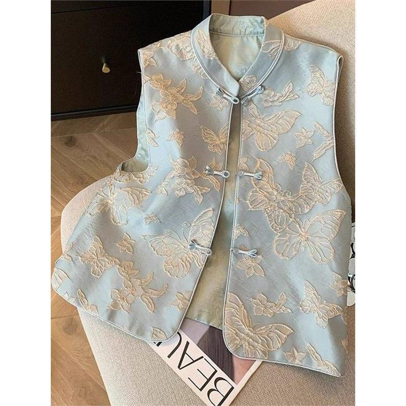 Vest women's 2025 spring and autumn new jacquard temperament versatile year vest top