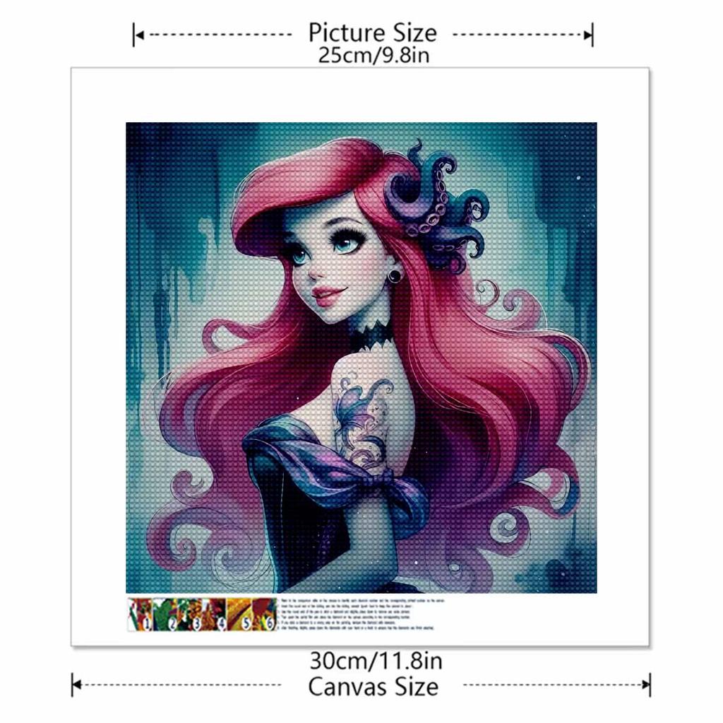 5D DIY Diamond Painting Decorative Beautiful Princess Full Round Drill Scenery Diamond Embroidery Cross Stitch Kits Home Decor Gift