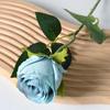 Artificial Rose Branch with Stem Green Leaves Home Wedding Party Faux Flower Floral Arrangement Indoor