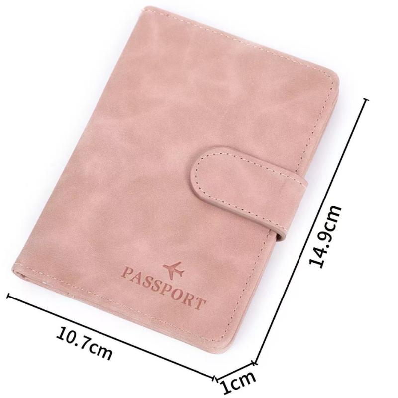 Pu Leather Passport Holder/Ticket Holder, Lightweight And Portable, Multi-Slot Storage Design, Passport Book Travel Wallet